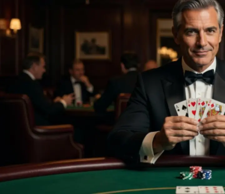 Portrait of an elegant member seated in the Fortune & Fork lounge